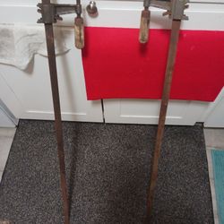 Two Wooden Handle Vintage Bar Clamps