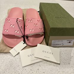 Gucci Pink Slides