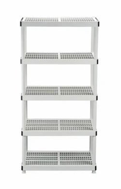 5-Tier Plastic Garage Storage Shelving Unit in Gray (36 in. W x 72 in. H x 24 in. D) by