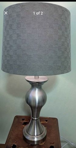 Brushed Nickel pair of Lamps