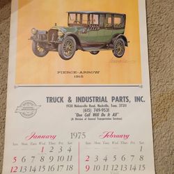 Vintage calendars - 5 full year calendars with vintage cars on each page