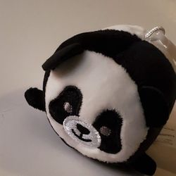 Small Panda Plush With Hanger Clip" 2" Tall By 4" Long