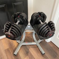 Bowflex-Dumbbells-1090-selectech/with stand