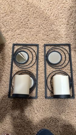 Battery operated candle wall decor