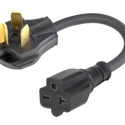 Nema 10-30P 30Amp Dryer Plug Male to 6-20R T-Blade Female Adapter 1Ft , 30A 125/250V Dryer 3-Prong Plug to 20A 250V 6-20/15R Adapter 12-AWG

