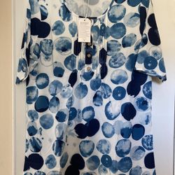 Pleated Front Tunic Top