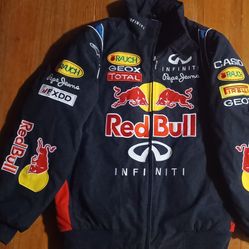 Men's Size Xlarge Redbull Coat Jacket Sponsor Infinty Pepe Rauch Stitched 