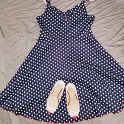 Pin Up Style Outfit Featuring Charis X Doxa Grand Slam Wedge (4th Of July!!)