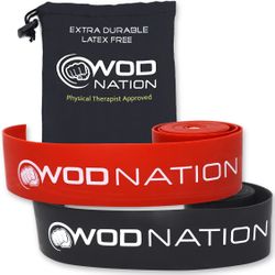 WOD Nation Muscle Floss Bands - Compression Aid & Resistance Bands - Foam Roller Alternative for Muscle Recovery - Portable Fitness Equipment for Mobi