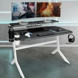 Techni Sport white Stryker gaming desk
