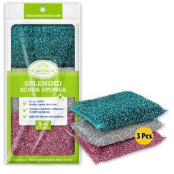 Dish Non-Scratch Scrubber Sponge (3Pcs)