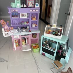 Play kitchen/Our generation Ice cream truck/ Melissa Doug