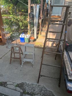 3-Ladders, one is Painting 6 Foot, other 2 our Step Ladders, $10 each