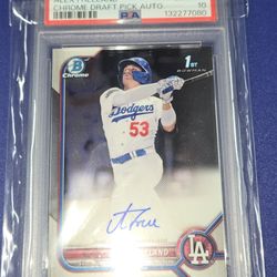 2022 Bowman Draft Chrome Auto Alex Freeland #CDAAF PSA 10. $25 deposit required to hold & take listing down.