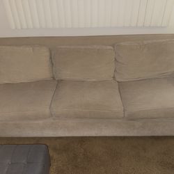 Free Beige 90 Inch Couch With Reversible Cover 