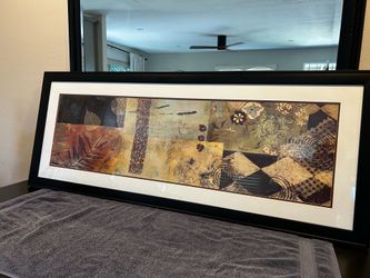 Large Contemporary Framed Wall Art – Modern Abstract Set – Excellent Condition