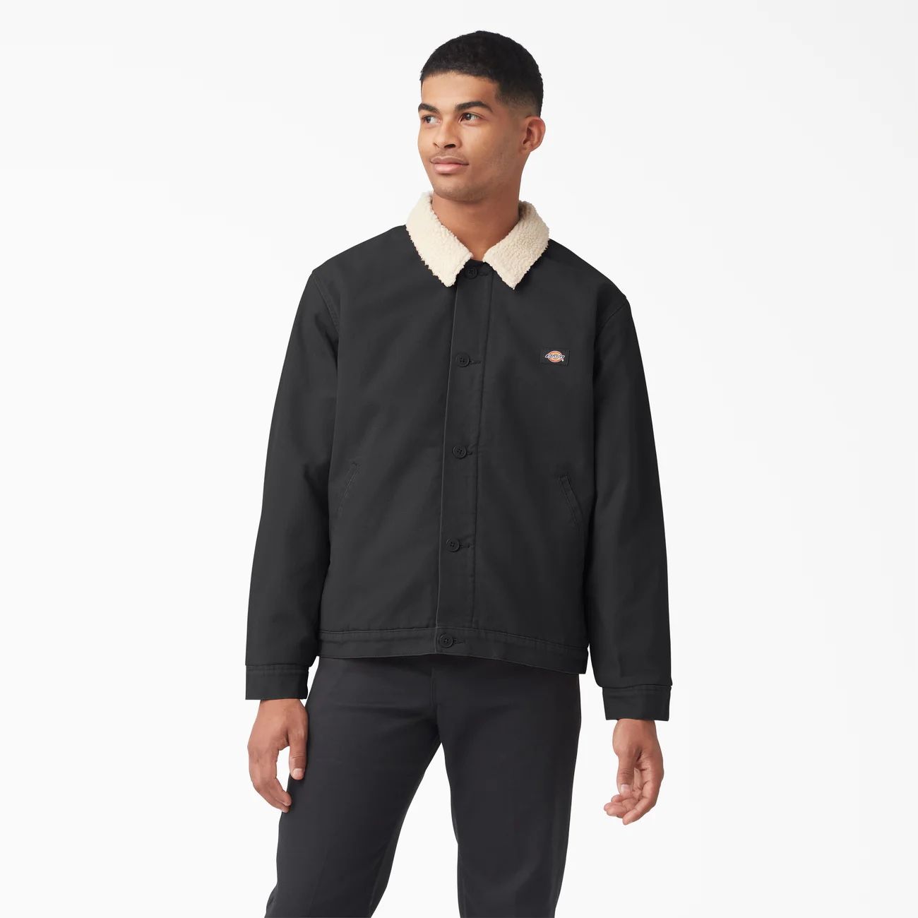 Dickies Canvas High Pile Fleece Jacket Size Medium