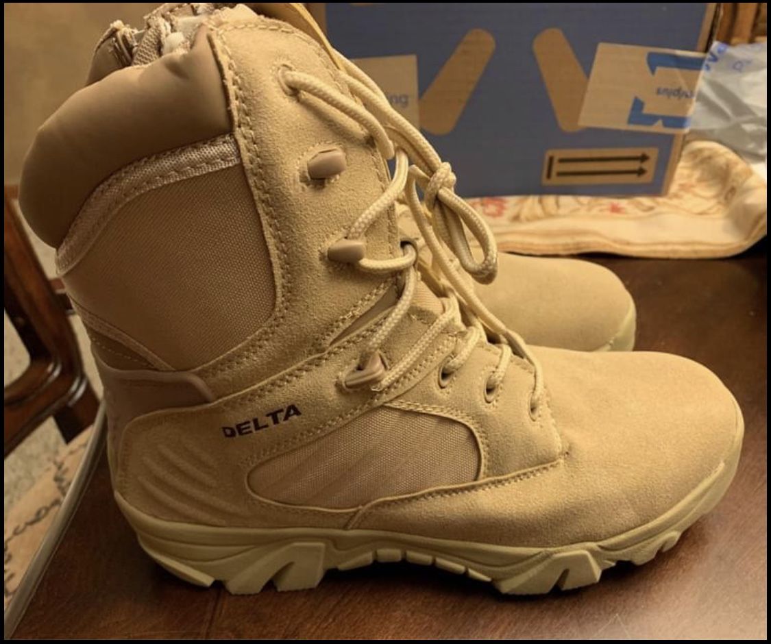 NEW Size 10 Combat Army Tactical Boots Desert Hiking SecurityGuard Work Boot