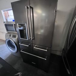 Kitchen Aid French Doors Refrigerator Black Stainless Steel 