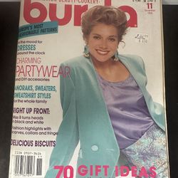 Vintage Burda Magazine November 1990 No 11 English Edition With Uncut Pattern Sheets