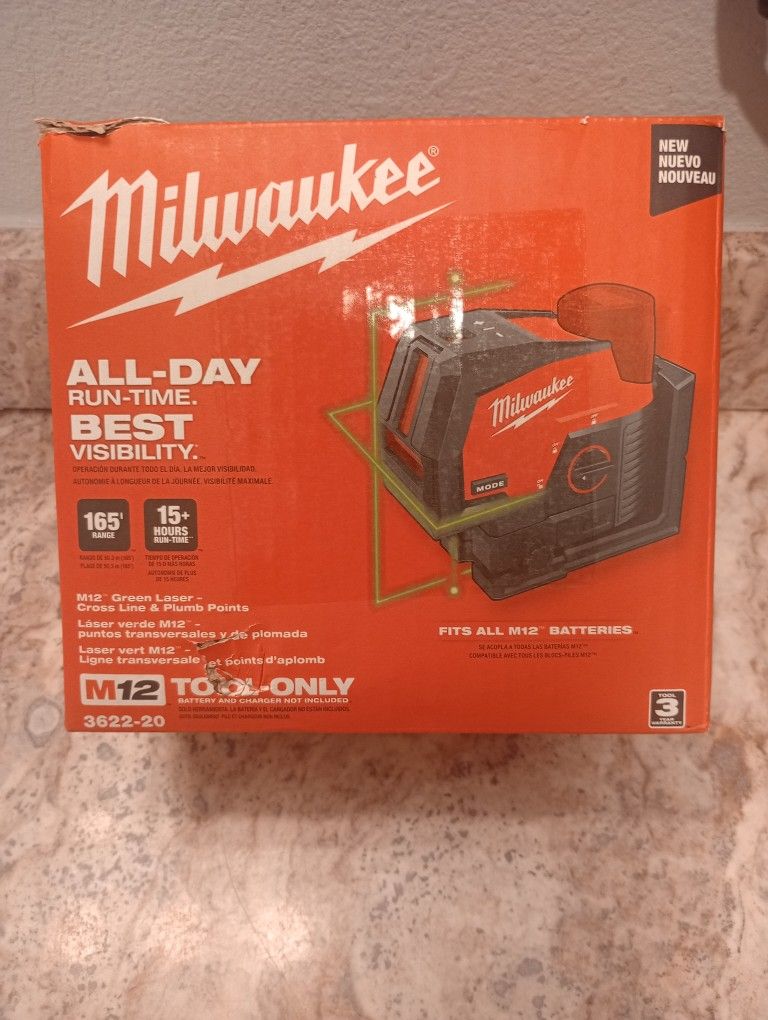 Láser Milwaukee M12 Nuevo Con batería Y Cargador 