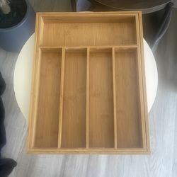 In Drawer Expandable Bamboo Utensil Holder