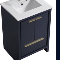 24” Blue Vanity 