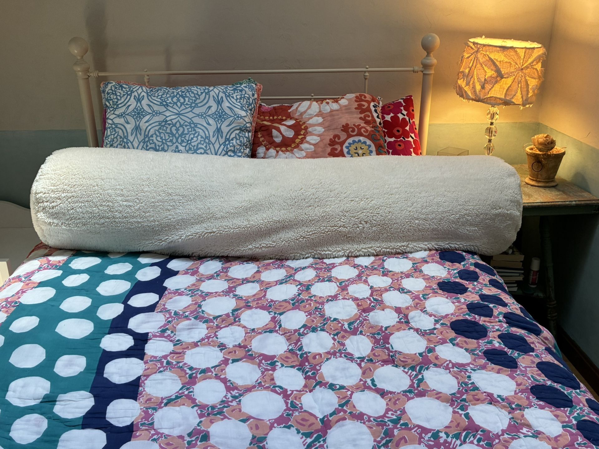 Queen Size Fleece Bolster Pillow From Pottery Barn