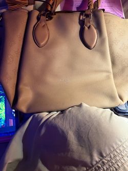 Tan Pebbled Leather Tote Bag