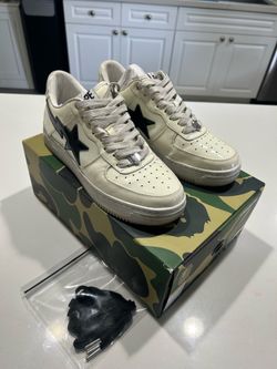 *A BATHING APE* Bapesta White Sneakers