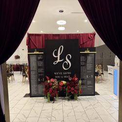 Black Wooden Seating Chart 