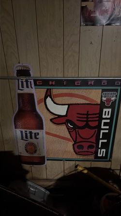 Miller Lite Chicago Bulls Promotional Sign