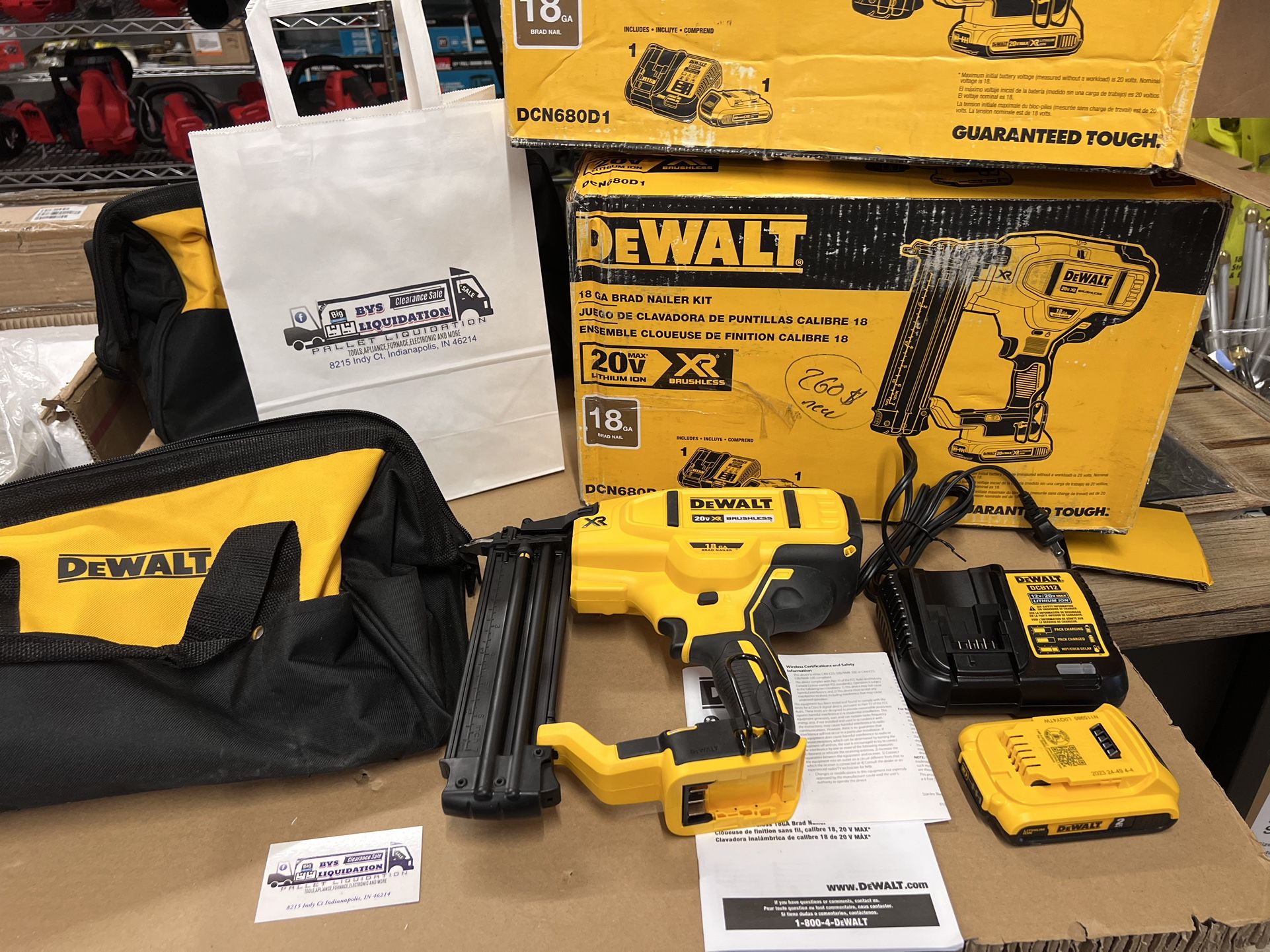 DEWALT 20V MAX XR Lithium Ion 18 Gauge Electric Cordless Brad