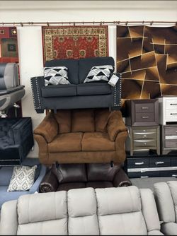 New Brown Microfiber Loveseat