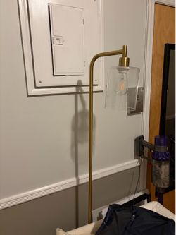 gold floor lamp
