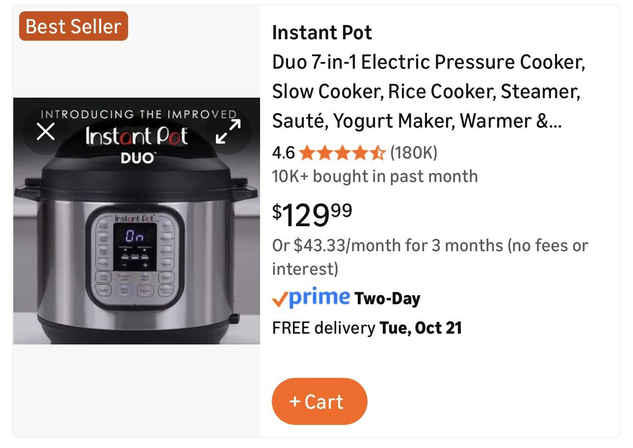 Instant Pot 8 Quarts- Duo Nova 7 in 1 Brand New