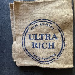 Ultra Rich Burlap Sack with Blue Logo 14”x25 (8 bag bundle)