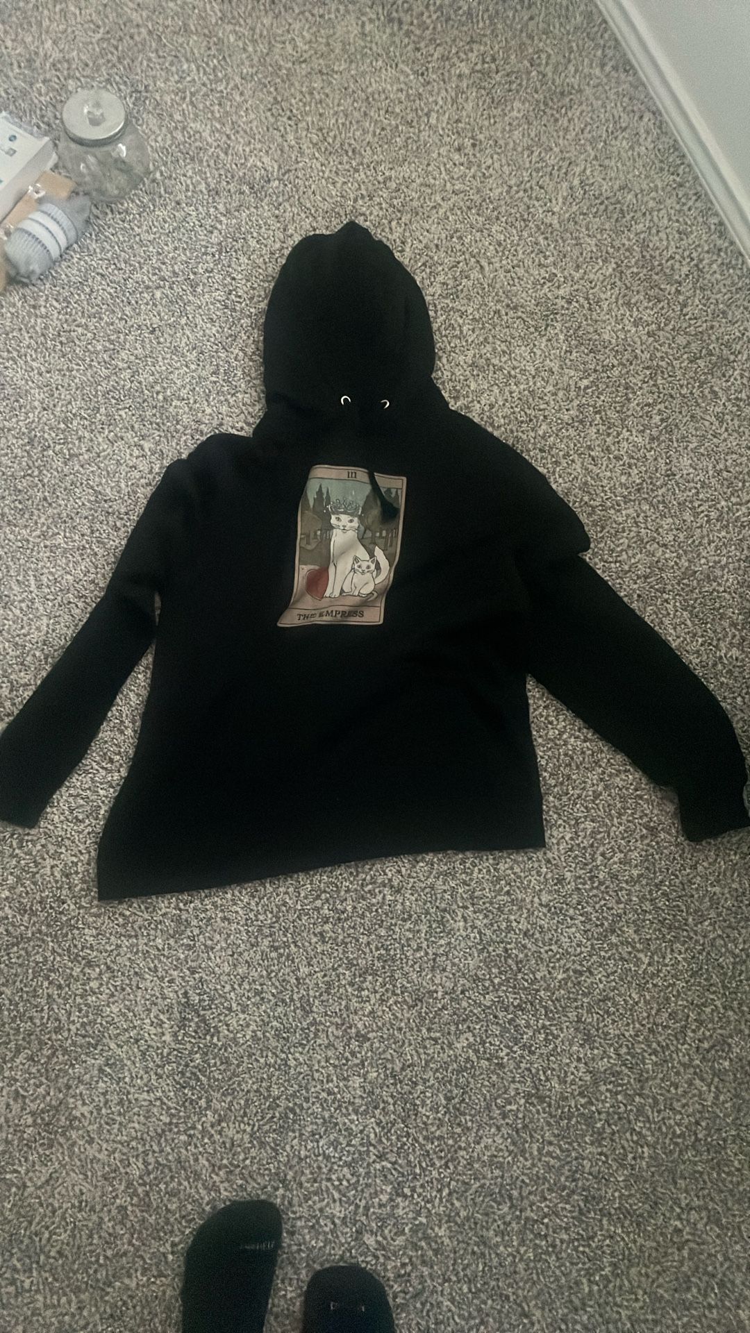 Black Hoodie With Cat