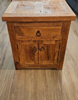 Rustic Reclaimed Barnwood Nightstand / End Table