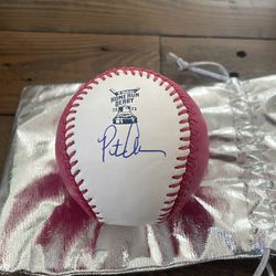 Pete Alonso autographed home run derby ball