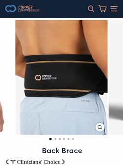 Brand new Copper Compression Back Brace.