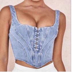 House Of CB Denim Corset Size Small Like New
