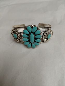Sterling Silver Turquoise Bracelet Cuff