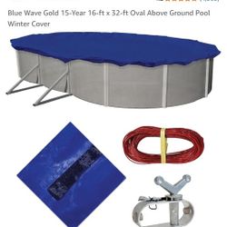 Blue Wave Oval Pool Cover New