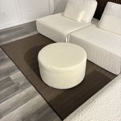 Round Ottoman- Sofa Footrest 