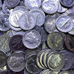 US Silver Dimes 90% Silver Coins 