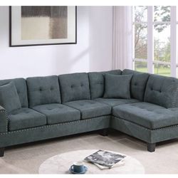 2pcs  Velvet Sectional Sofa ** $499 Clearance Sale **