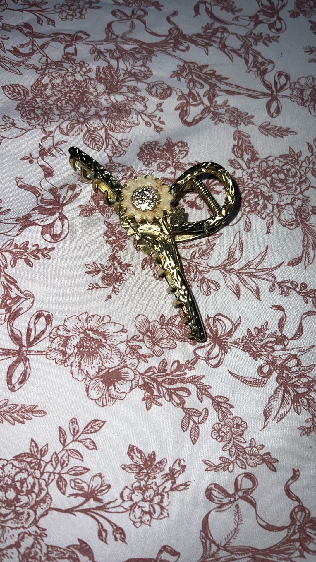 Gold Flower Hair Clip