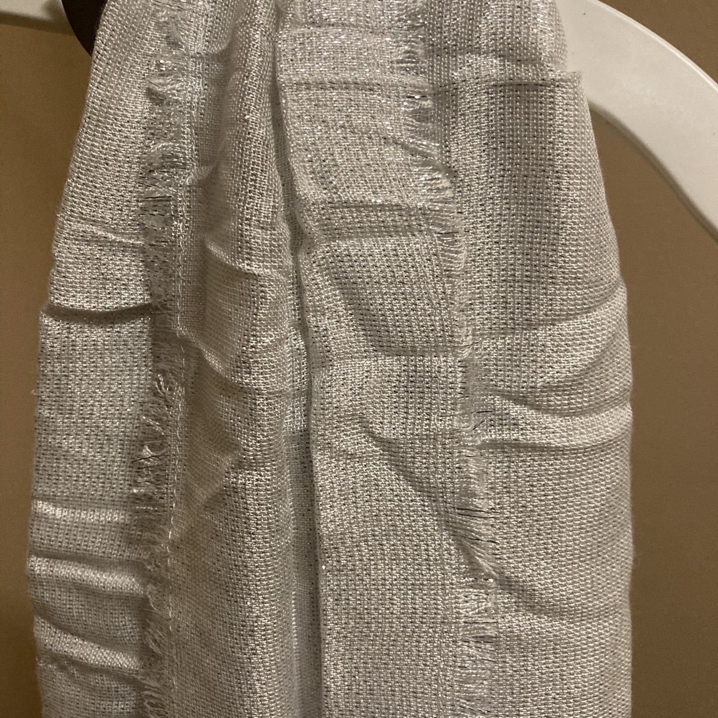 New/Never Worn White/Silver Scarf From Express