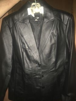 Leather jacket size large